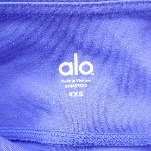 Alo Women XXS 7/8 High-Waist Moto Legging in Sapphire Blue - Picture 8 of 12